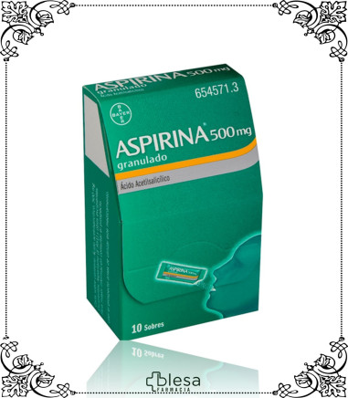 ASPIRINA. 500 MG GRANULADO 10 SOBRES (1). FARMACIA BLESA