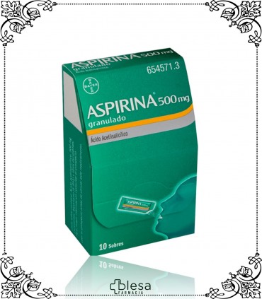 ASPIRINA. 500 MG GRANULADO 10 SOBRES (1). FARMACIA BLESA