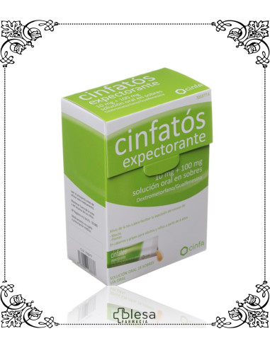 CINFATOS. EXPECTORANTE 10 MG + 100 MG SOLUCIÓN ORAL EN SOBRES 18 SOBRES (1). FARMACIA BLESA