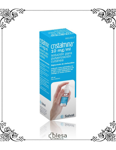 CRISTALMINA. 10 MG / ML SOLUCION PARA PULVERIZACION CUTANEA 1 FRASCO DE 125 ML (1). FARMACIA BLESA