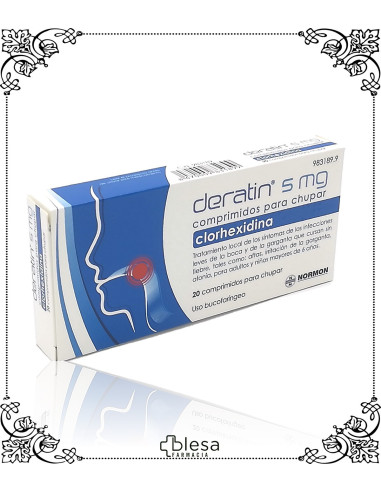 DERATIN. 5 mg 20 COMPRIMIDOS PARA CHUPAR (1). FARMACIA BLESA