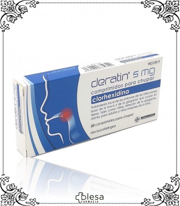 DERATIN. 5 mg 20 COMPRIMIDOS PARA CHUPAR (1). FARMACIA BLESA