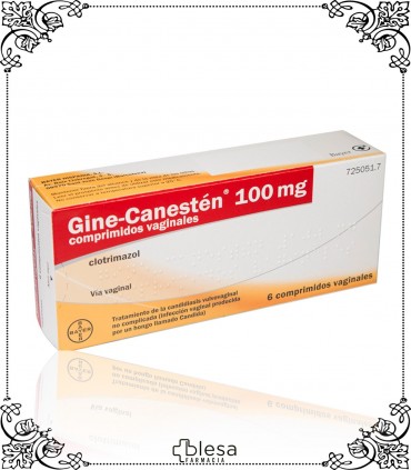 Bayer gine-canesten 100 mg 6 comprimidos vaginales
