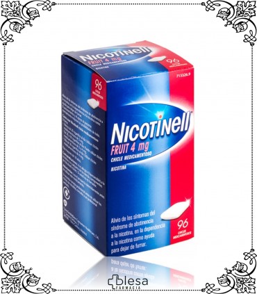 NICOTINELL. FRUIT 4 MG 96 CHICLES MEDICAMENTOSOS (1). FARMACIA BLESA