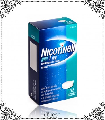 NICOTINELL. MINT 1 MG 36 COMPRIMIDOS PARA CHUPAR (1). FARMACIA BLESA