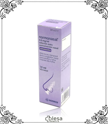 NORMONASAL. 0,5 MG/ML SOLUCION PARA PULVERIZACION NASAL FRASCO 15 ML (1). FARMACIA BLESA