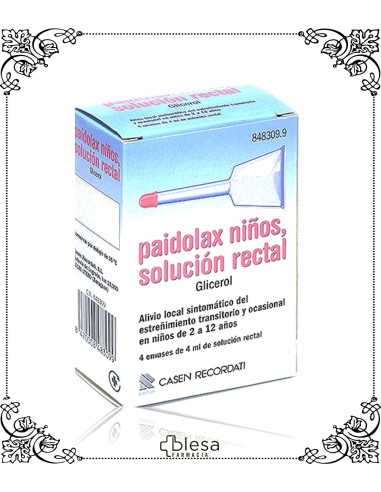 PAIDOLAX. NIÑOS SOLUCIÓN RECTAL 4 ENEMAS DE 4 ML (1). FARMACIA BLESA