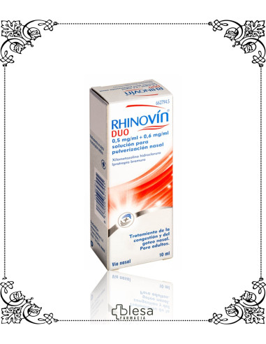 RHINOVIN. DUO 0,5 MG / ML + 0.6 MG / ML SOLUCION PARA PULVERIZACION NASAL 10 ML (1)