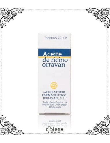 Aceite ricino. Orravan 1g / ml liquido oral 1 frasco de 25 ml