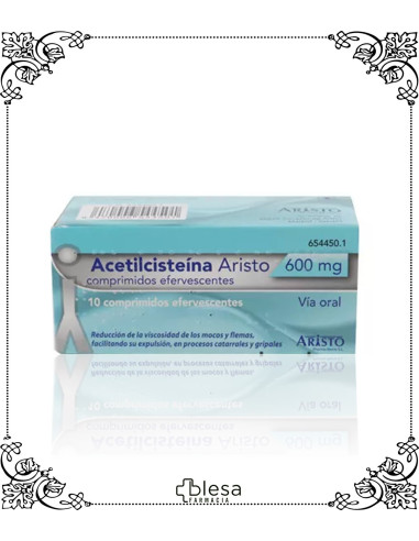 Acetilcisteina. Aristo 600 mg 10 comprimidos efervescentes (2)