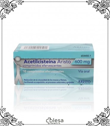 Acetilcisteina. Aristo 600 mg 10 comprimidos efervescentes (2)