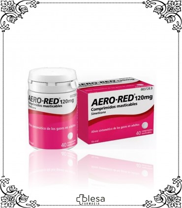 Aero red. 120 mg 40 comprimidos masticables sabor menta (3)