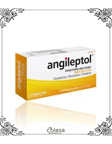 Angileptol. Para chupar sabor miel - limón 30 comprimidos