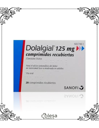 Dolalgial. Clonixino lisina 125 mg 20 comprimidos recubiertos