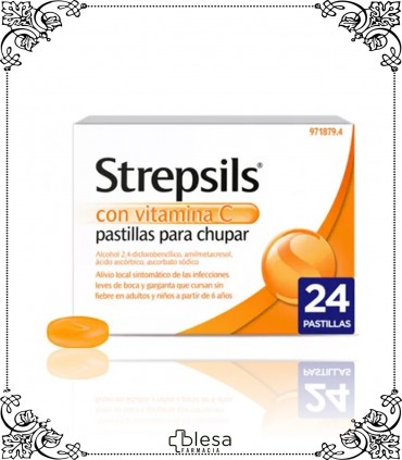 Strepsils. con vitamina C 24 pastillas para chupar