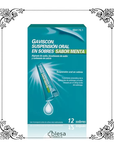 Gaviscon. Suspensión oral sabor menta 12 sobres