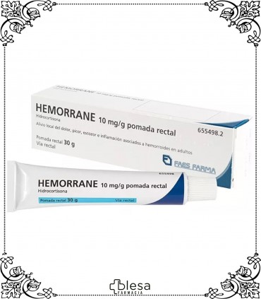 Hemorrane. 10 mg / g pomada rectal 30 gramos