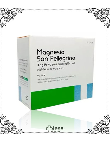 Magnesia. San Pellegrino 3,6 g polvo 20 sobres