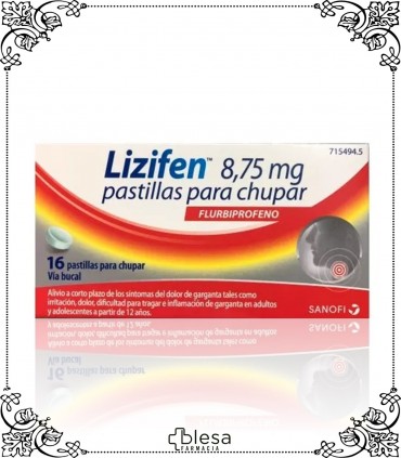 Lizifen. 8,75 mg 16 pastillas sabor menta