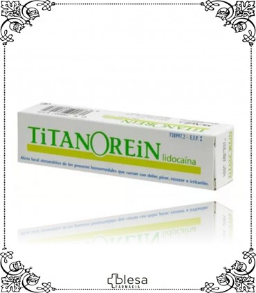 Titanorein. Lidocaina crema rectal 20 gramos