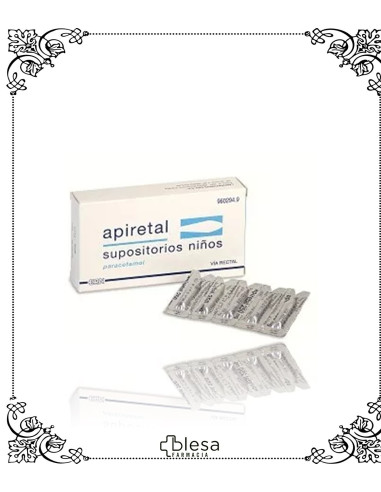 Apiretal. Niños 250 mg 5 supositorios