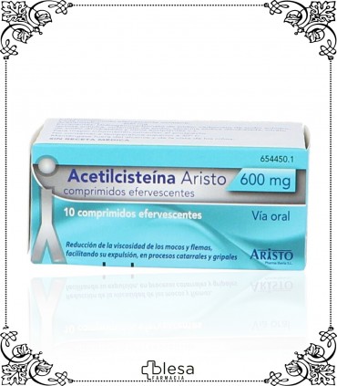 Acetilcisteina. Aristo 600 mg 10 comprimidos efervescentes (1)