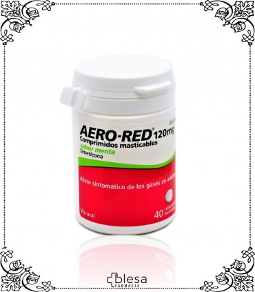 Aero red. 120 mg 40 comprimidos masticables sabor menta (2)