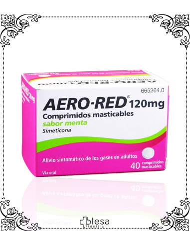 Aero red. 120 mg 40 comprimidos masticables sabor menta (1)