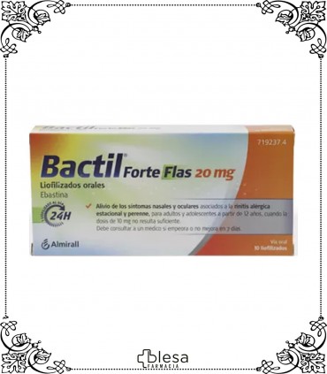 Bactil forte flas 20 mg 10 liofilizados orales