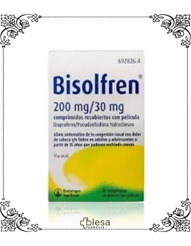 Bisolfren 200 mg-30 mg 20 comprimidos recubiertos con película