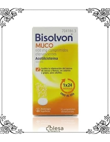 Bisolvon muco 600 mg 10 comprimidos efervescentes