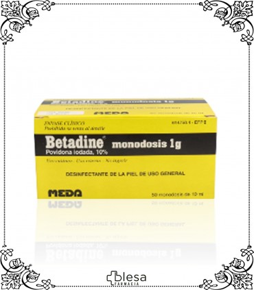 Meda betadine 1 gr solución 50 unidosis de 10 ml