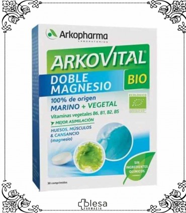 Arkopharma arkovital doble magnesio bio 30 comprimidos
