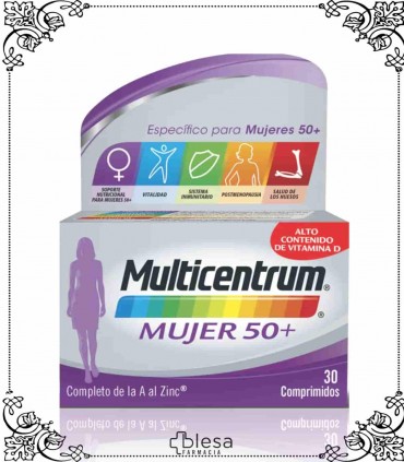 Glaxo Smithkline multicentrum mujer 50+ 30 comprimidos