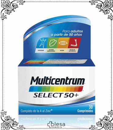 Glaxo Smithkline multicentrum select +50 30 comprimidos