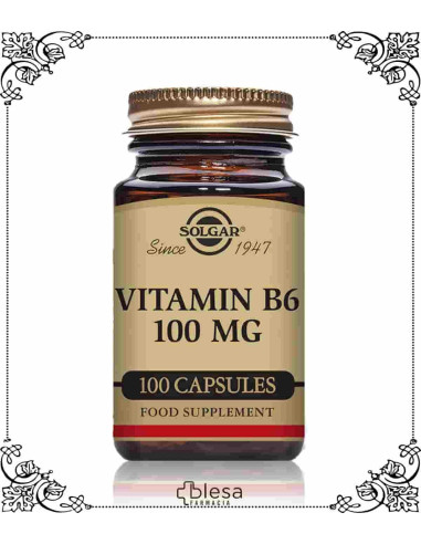 Solgar vitamina B6 100 mg 100 cápsulas (1)