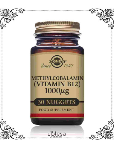 Methylcobalamin Vitamina B12 Solgar de 30 Nuggets, bienestar y salud.