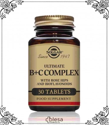 Solgar ultimate vitamina B+C complex 30 comprimidos