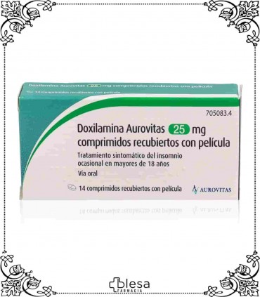 Aurovitas doxilamina 25 mg 14 comprimidos
