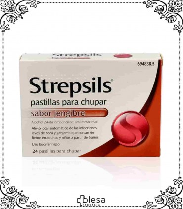 Reckitt Benckiser strepsils sabor jengibre 24 pastillas