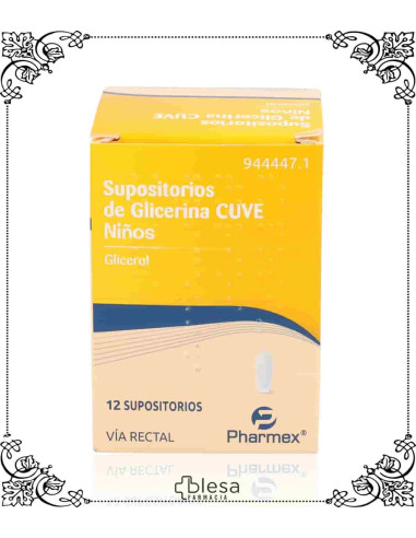 Pharmex supositorios de glicerina Cuve niños 12 unidades