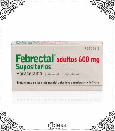 Almirall febrectal adultos 600 mg 6 supositorios