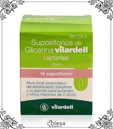 Vilardell supositorios de glicerina lactantes 15 unidades