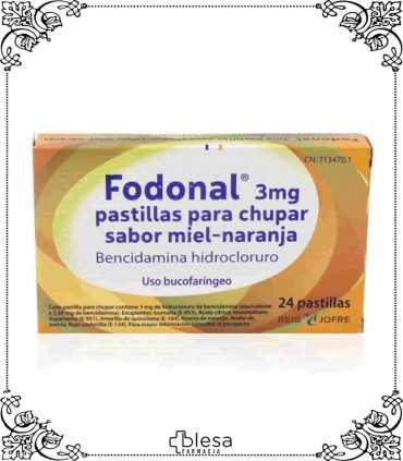 Reig Jofre fodonal 3 mg sabor miel-naranja 24 pastillas