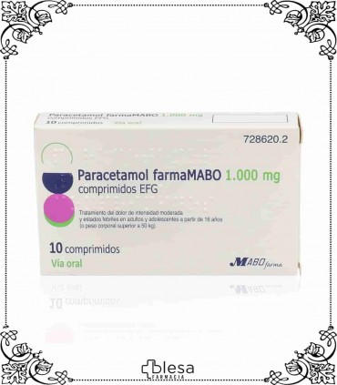 Mabo paracetamol 1 gr 10 comprimidos