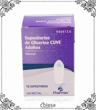 Pharmex supositorios de glicerina Cuve adultos 12 unidades