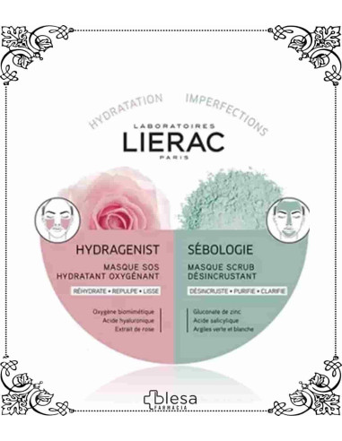 Alès Groupe lierac hidragenic mascarilla doble 1 sobre