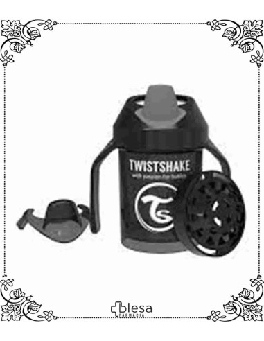 Twistshake taza kid +12 M negro 360 ml