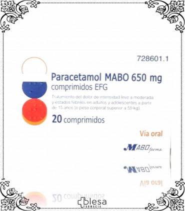 Mabo paracetamol 650 mg 20 comprimidos