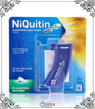 Perrigo niquitin sabor menta 20 comprimidos